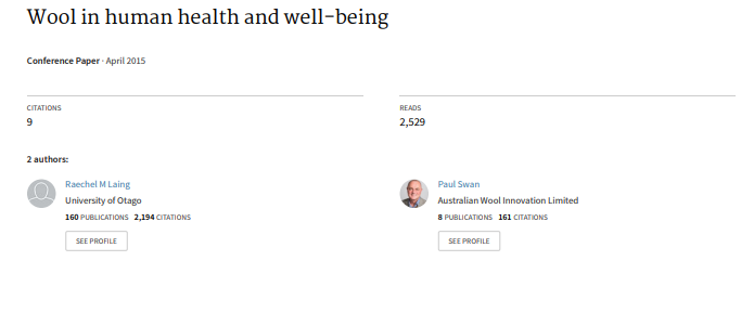Wool In Human Health And Well-Being