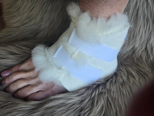 Sheep Wool Elbow Heel Protector medium wool pile