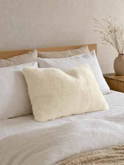 Wool Pillow Overlay - Sheep's Wool Pile Fabric