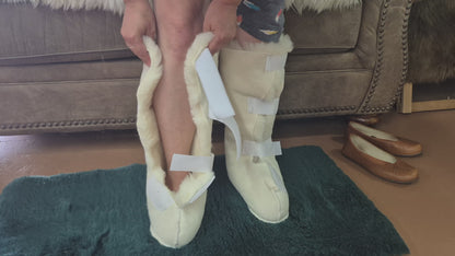 Sheep Wool Knee-High Boot, Medical/Therapeutic Purpose